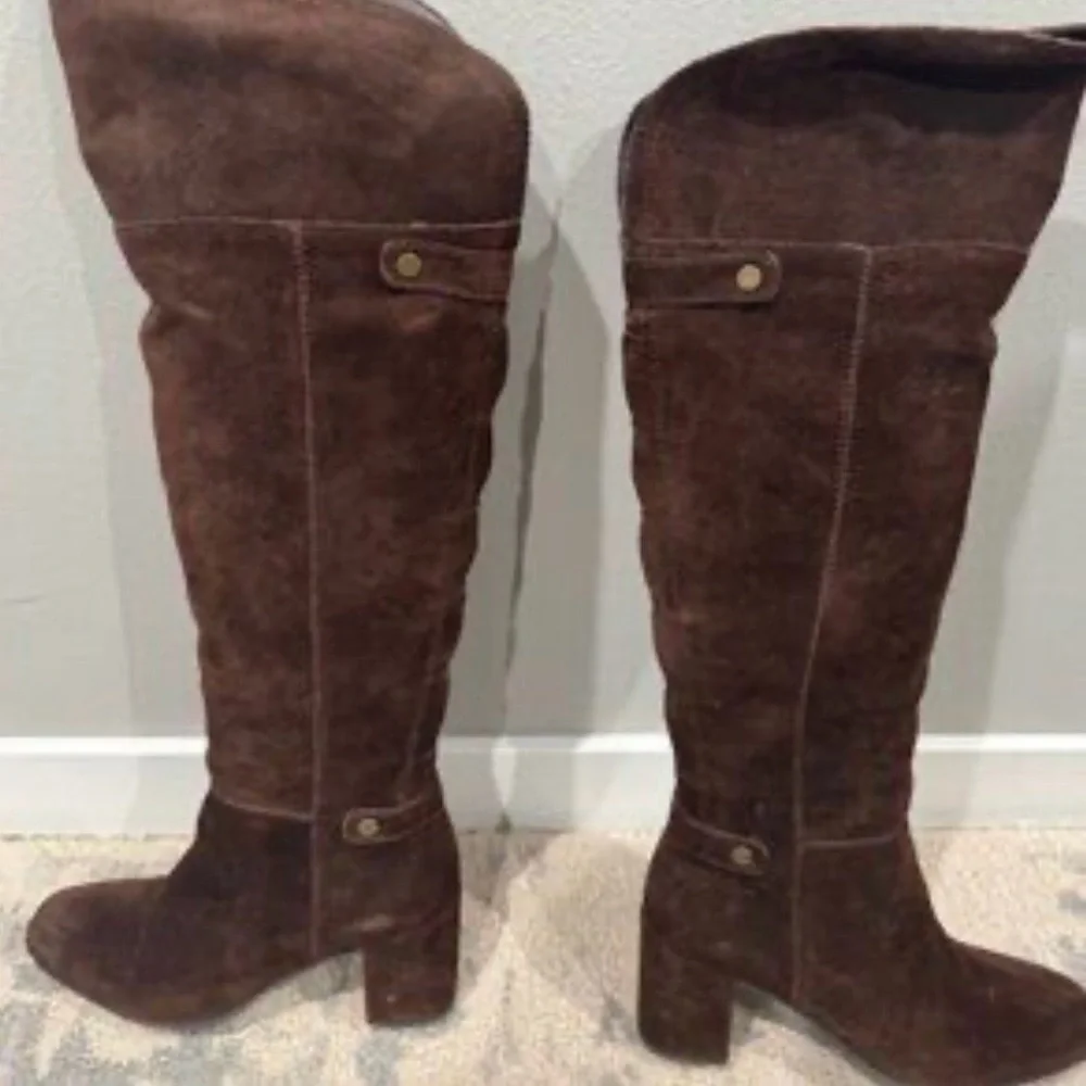 Franco sarto women’s Brown Suede Knee-High Boots size 10